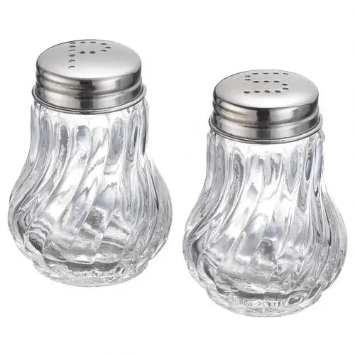 Salt Pepper Shaker Classic Vintage Glass Set of 2