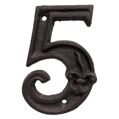 House Door Numbers French Provincial Fleur 1-10 Cast Iron