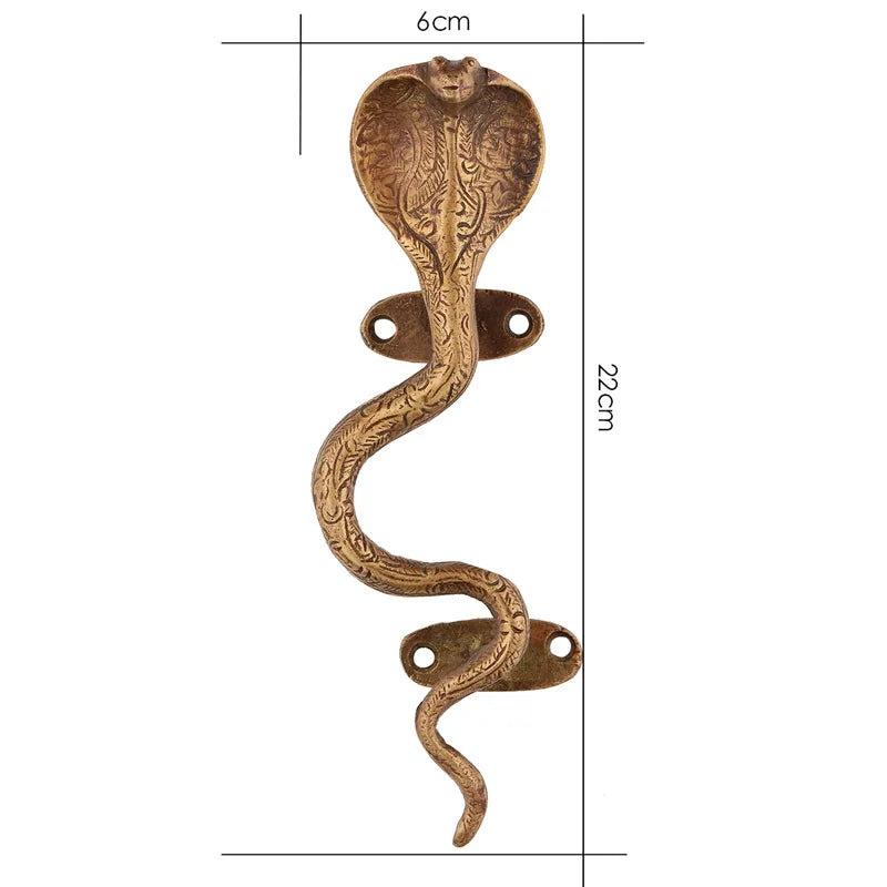 Brass Snake Cobra Door Handle Cabinet Pull Bronze Antique