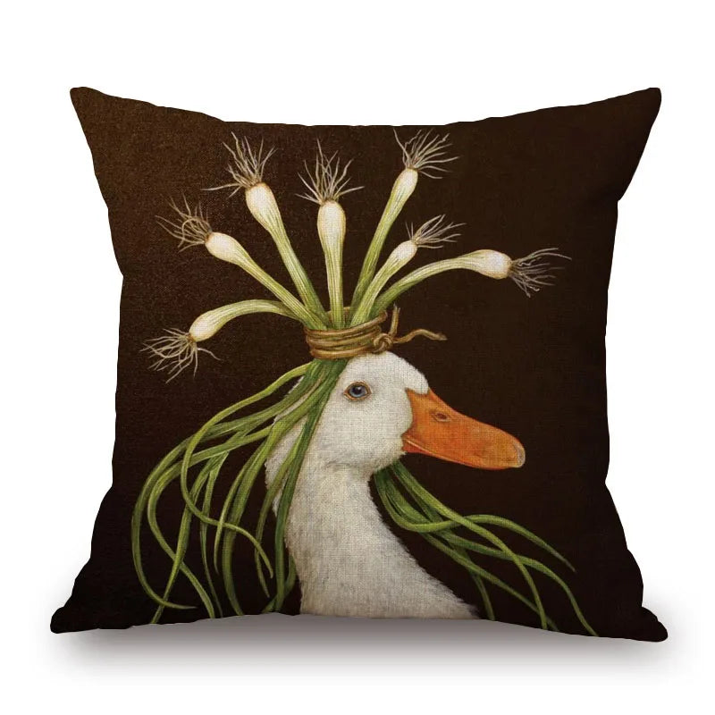 Animal Cushion Cover Squirrel Bird Bear Fox 45cm