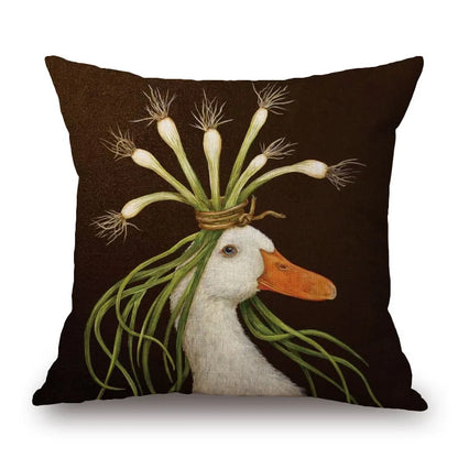 Animal Cushion Cover Squirrel Bird Bear Fox 45cm