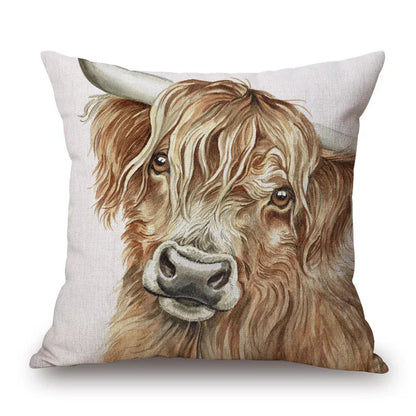 Cushion Cover Highland Cow Frank Country Farmhouse