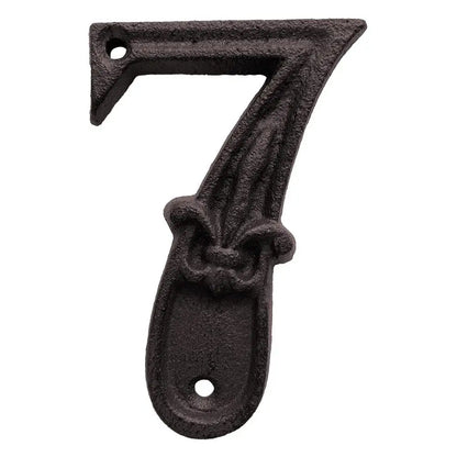 House Door Numbers French Provincial Fleur 1-10 Cast Iron