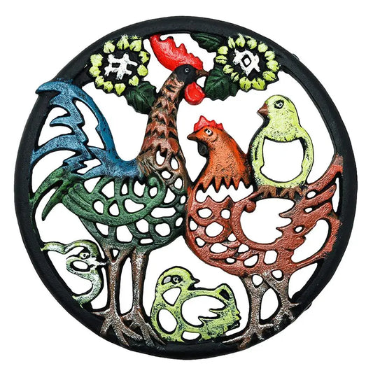 Placemat Trivet Cast Iron Country Rooster