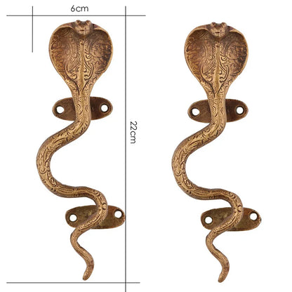 Brass Snake Cobra Door Handle Cabinet Pull Bronze Antique