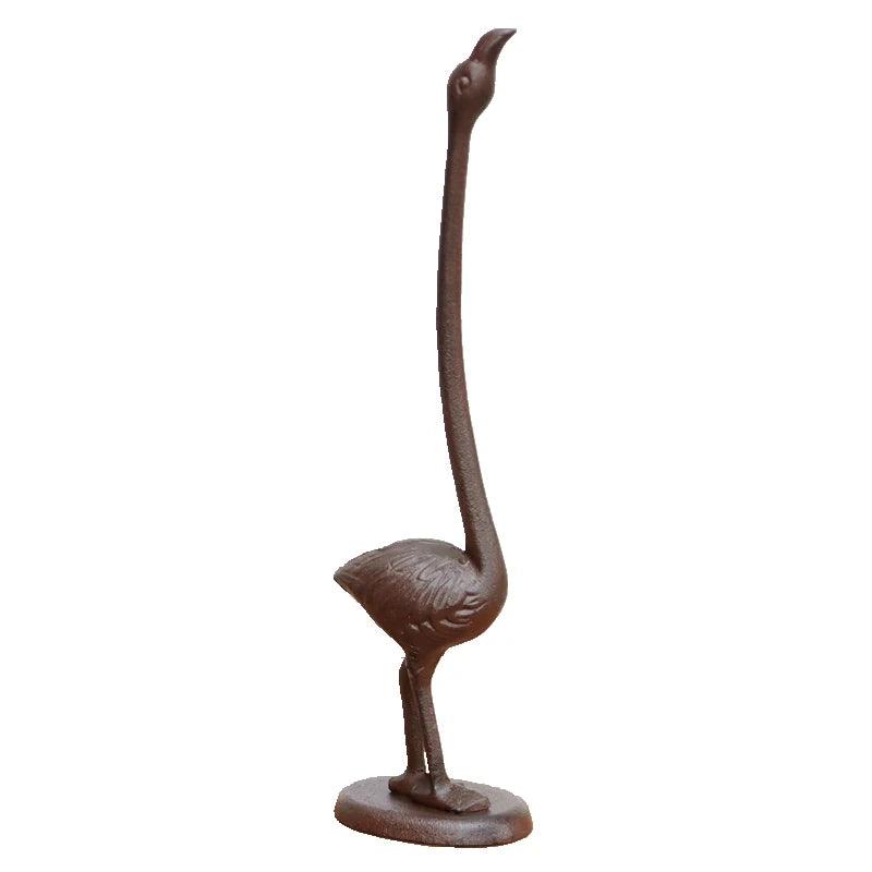 Paper Towel Holder Cast Iron Flamingo