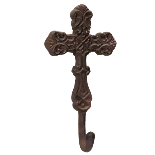 Hook Cross Rustic Cast Iron