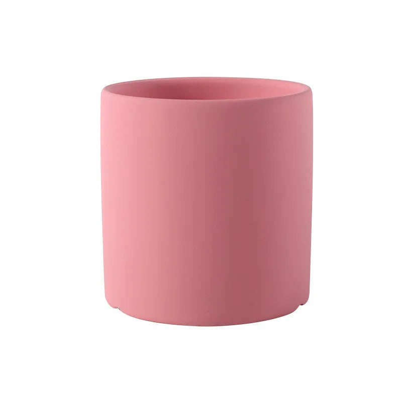 Colourful Ceramic Planter Pot with Drainage Hole | Matte Finish Indoor Succulent Pot | No Tray