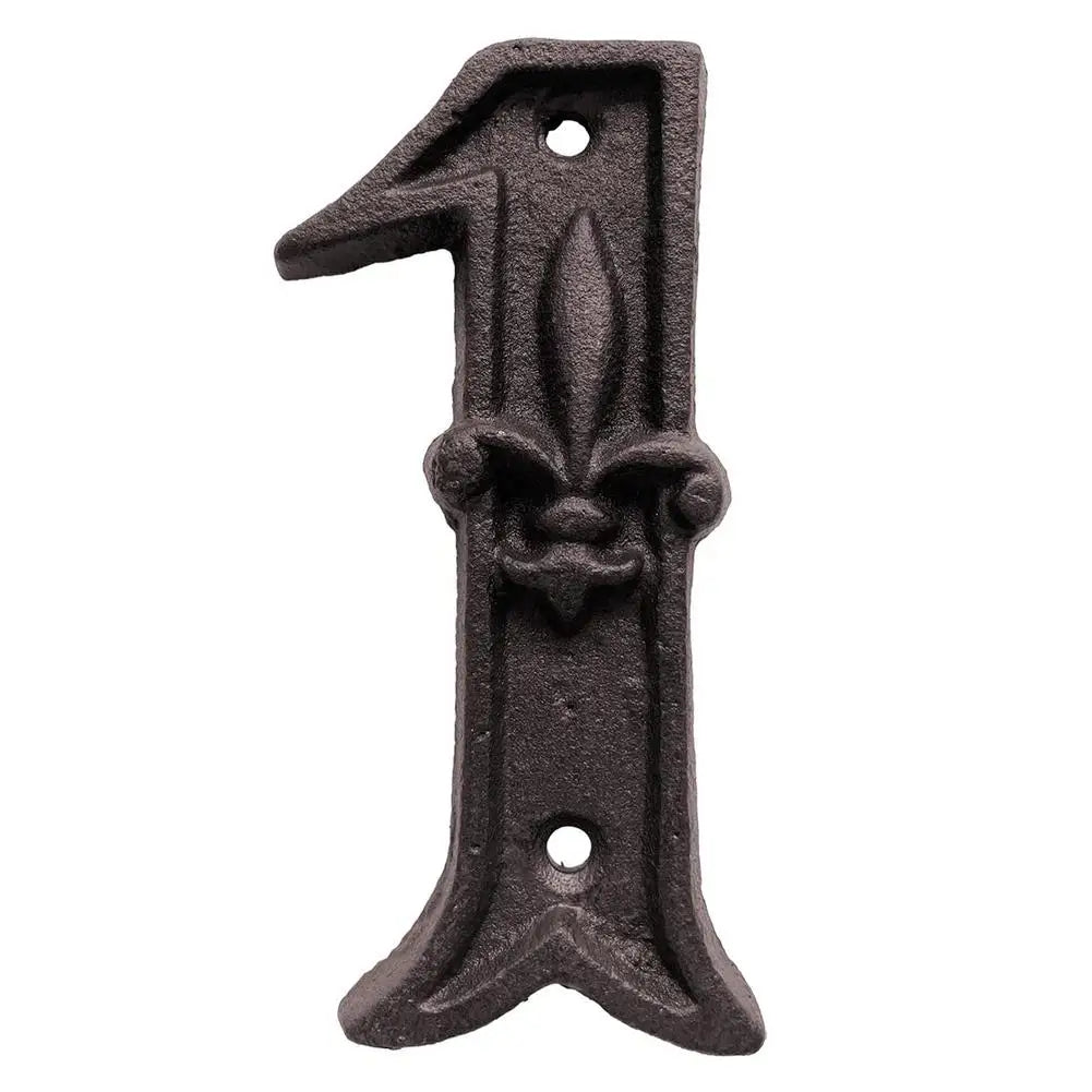 House Door Numbers French Provincial Fleur 1-10 Cast Iron