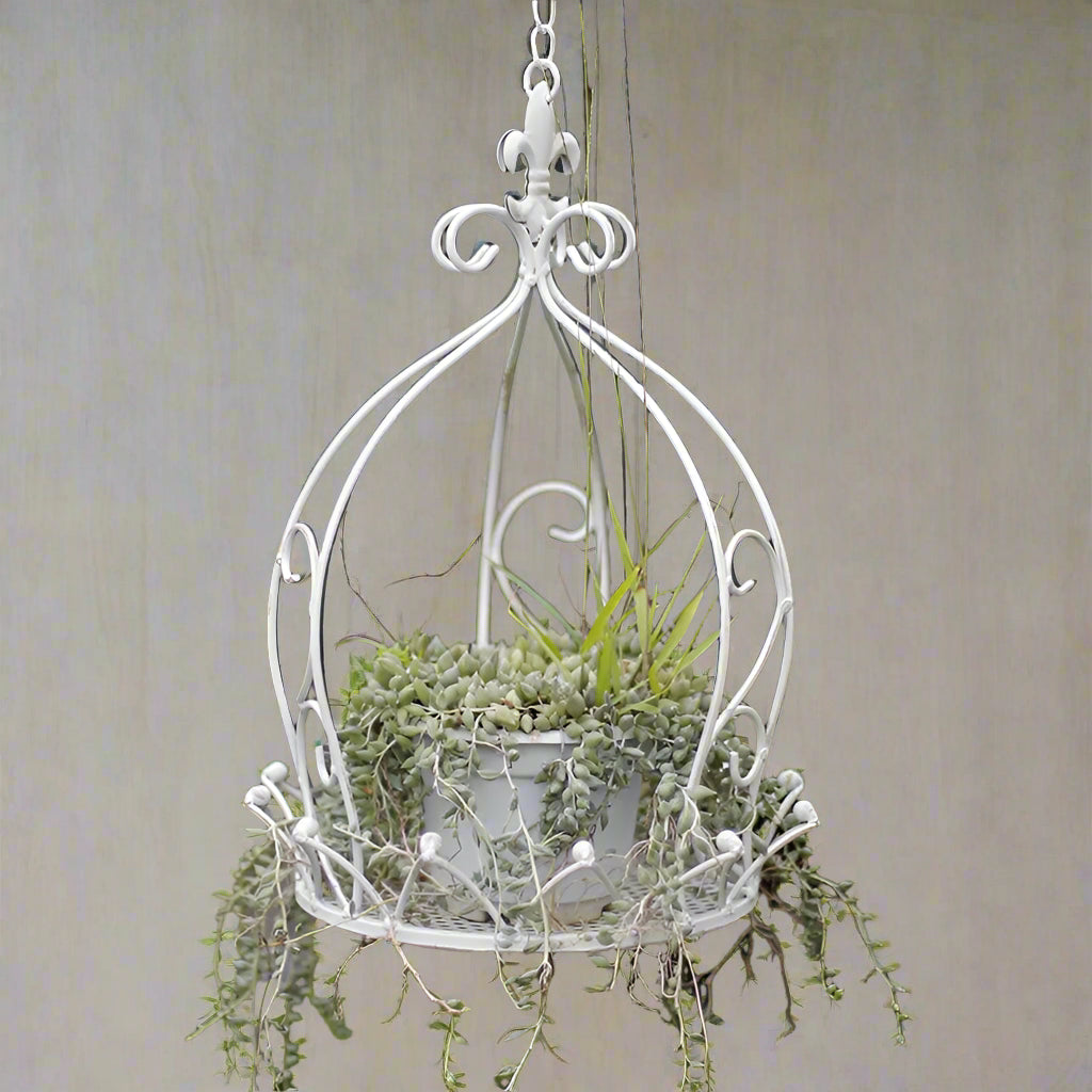 Planter Pot Hanging French Provincial Metal