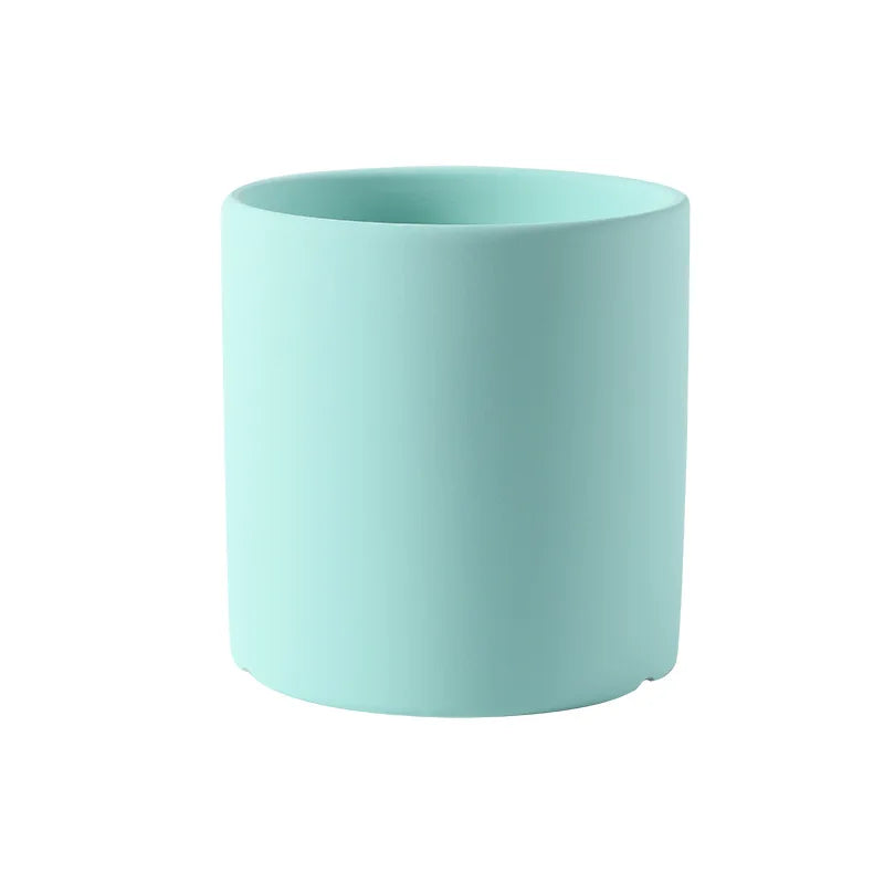 Colourful Ceramic Planter Pot with Drainage Hole | Matte Finish Indoor Succulent Pot | No Tray