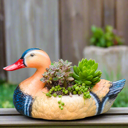 Planter Pot Duck Cottage Flower Garden