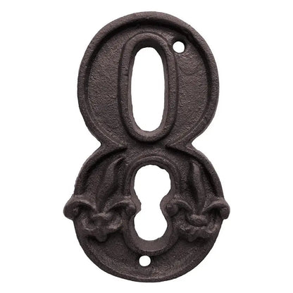 House Door Numbers French Provincial Fleur 1-10 Cast Iron