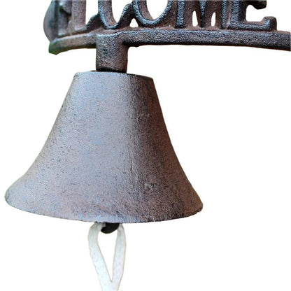 Door Bell Welcome Cast Iron Rustic Bird