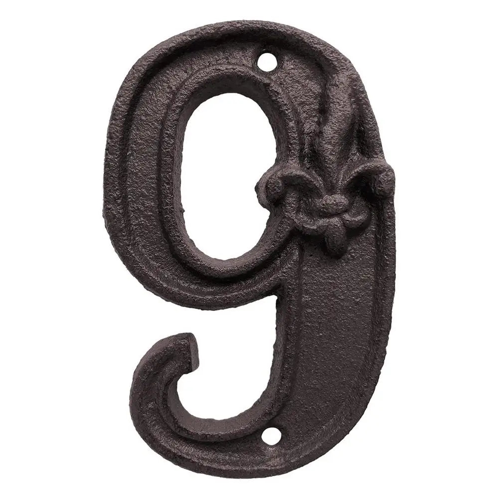 House Door Numbers French Provincial Fleur 1-10 Cast Iron