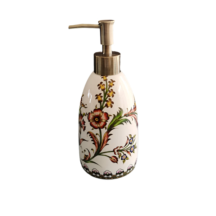 Soap Dispenser Ceramic Floral Boho Mandala