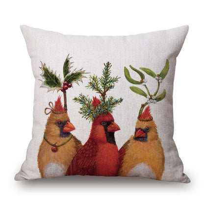 Animal Cushion Cover Squirrel Bird Bear Fox 45cm