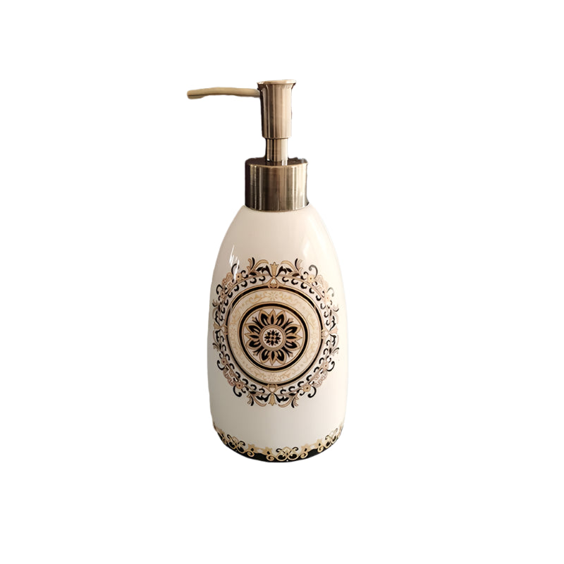 Soap Dispenser Ceramic Floral Boho Mandala