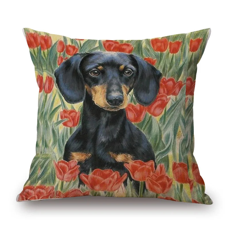 Cushion Cover Dachshund Sausage Dog - Dog Lover Gift