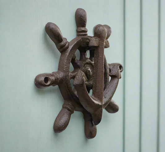Door Knocker Cast Iron Rudder Nautical Anchor Boat House