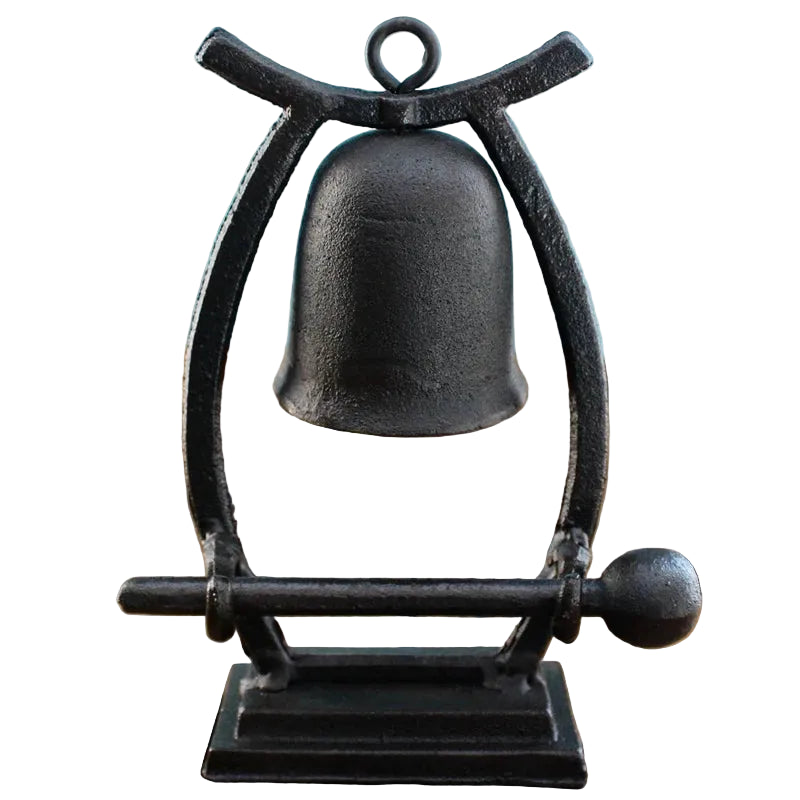 Dinner Bell Cast Iron Tabletop Vintage Asian Bali Style - 17x8x22.5cm