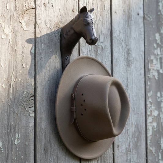 Horse Head Hook Cast Iron Country Farmhouse - 15.7x7.6cm