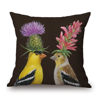 Animal Cushion Cover Squirrel Bird Bear Fox 45cm