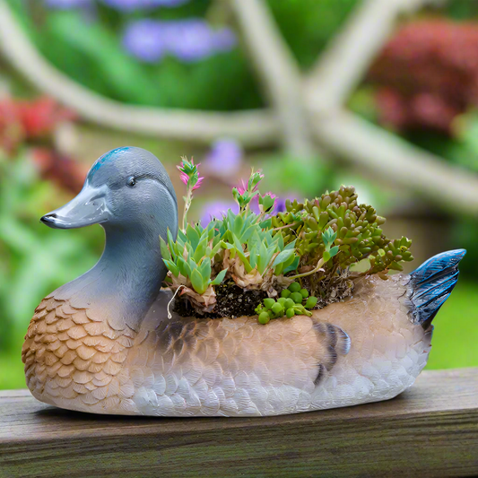 Planter Pot Duck Grey Flower Garden