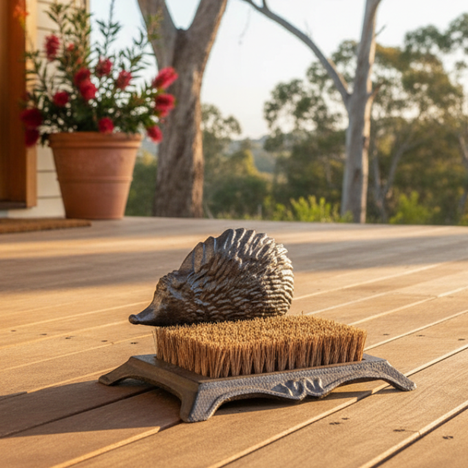 Echidna Boot Scraper Cast Iron - Hedgehog Shoe Scraper Australia