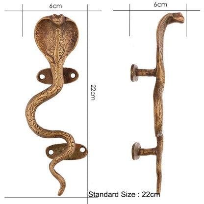 Brass Snake Cobra Door Handle Cabinet Pull Bronze Antique