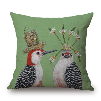 Animal Cushion Cover Squirrel Bird Bear Fox 45cm