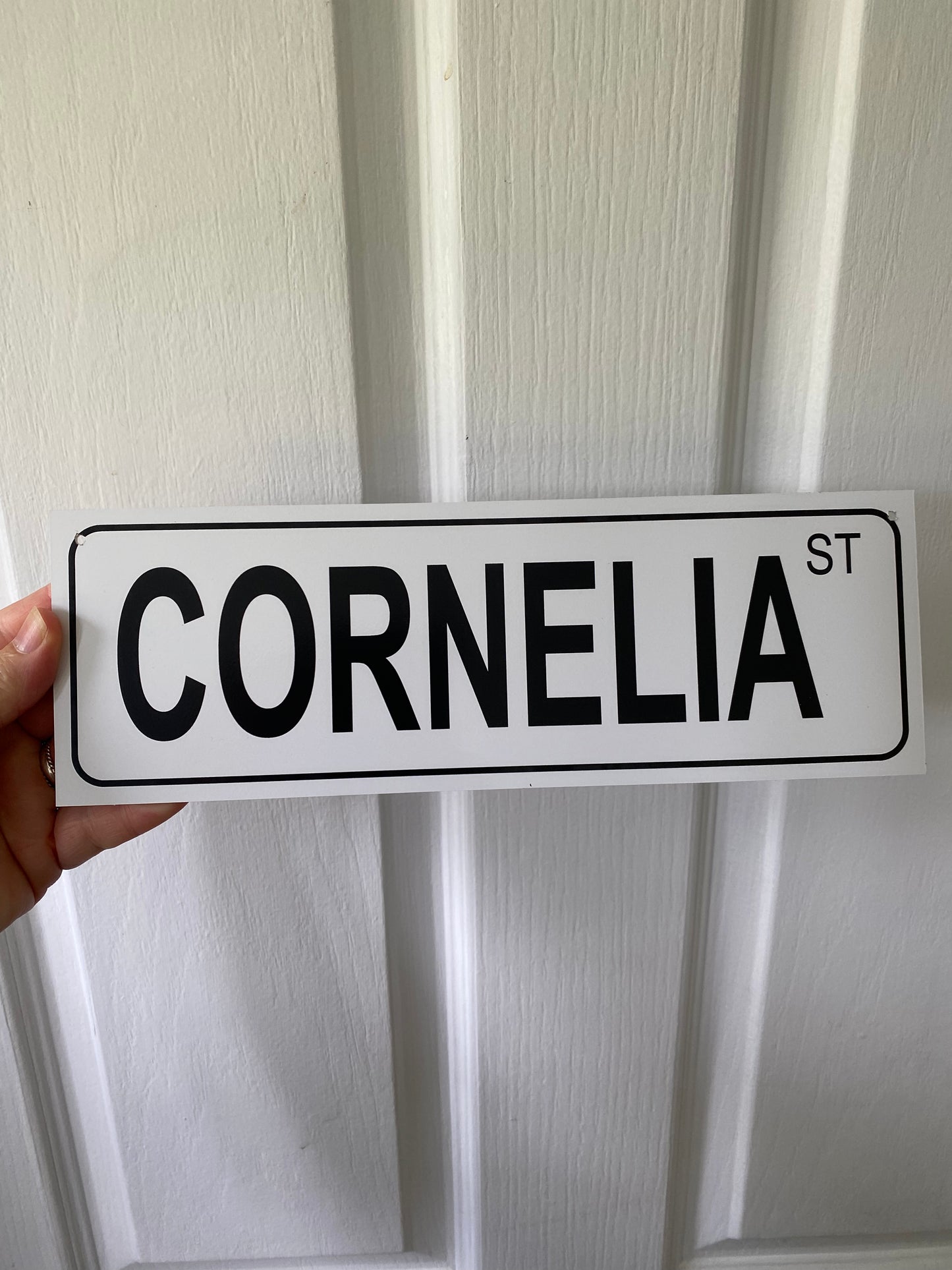 Custom Street White Sign - Personalised Black & White Signage - Australian Made