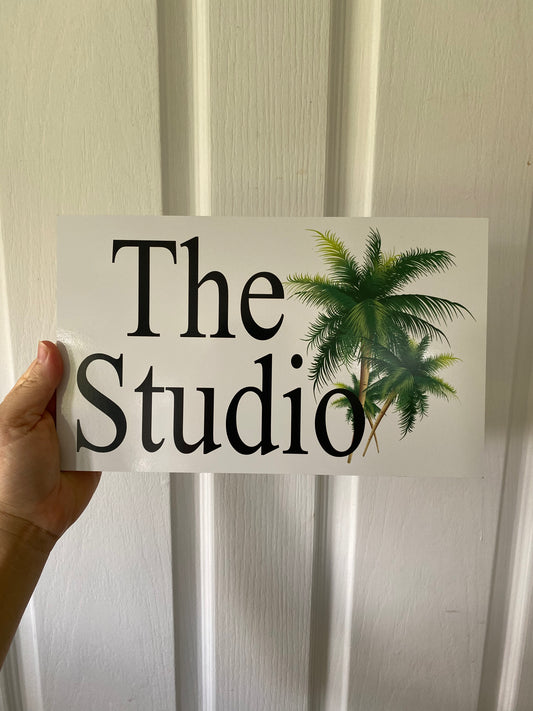 Tropical Palm Tree Custom Personalised Sign | Aussie Made Acrylic | 4 Sizes