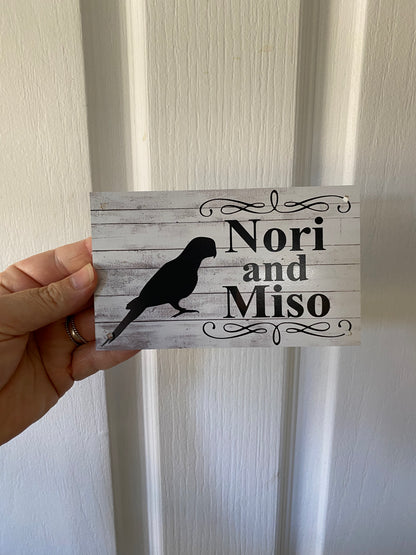 Sun Conure Bird Inn Sign | Custom Personalised Bird Sign | Aussie Made 4 Sizes