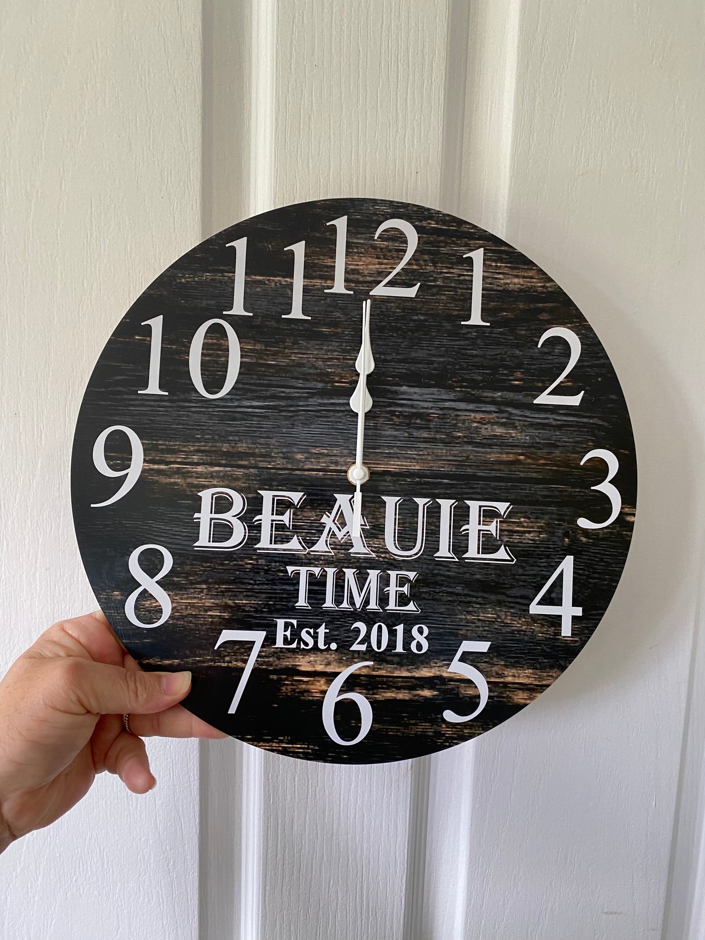 Family Custom Personalised Wall Clock 30cm | Aussie Made Housewarming Gift