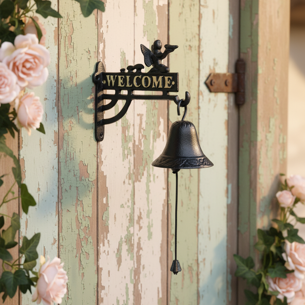 Doorbell Fairy Mushroom Cast Iron Welcome - Cottagecore 53cm