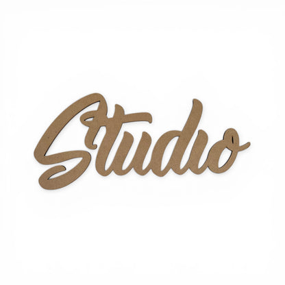 MDF Shape Studio Door Word Sign - Laser Cut DIY Australia