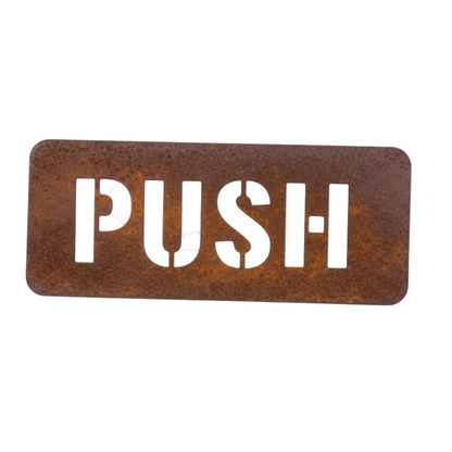 Custom One Word Sign Private Shop Property Farm - Rusty Metal - Aussie Made