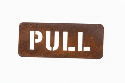 Custom One Word Sign Private Shop Property Farm - Rusty Metal - Aussie Made