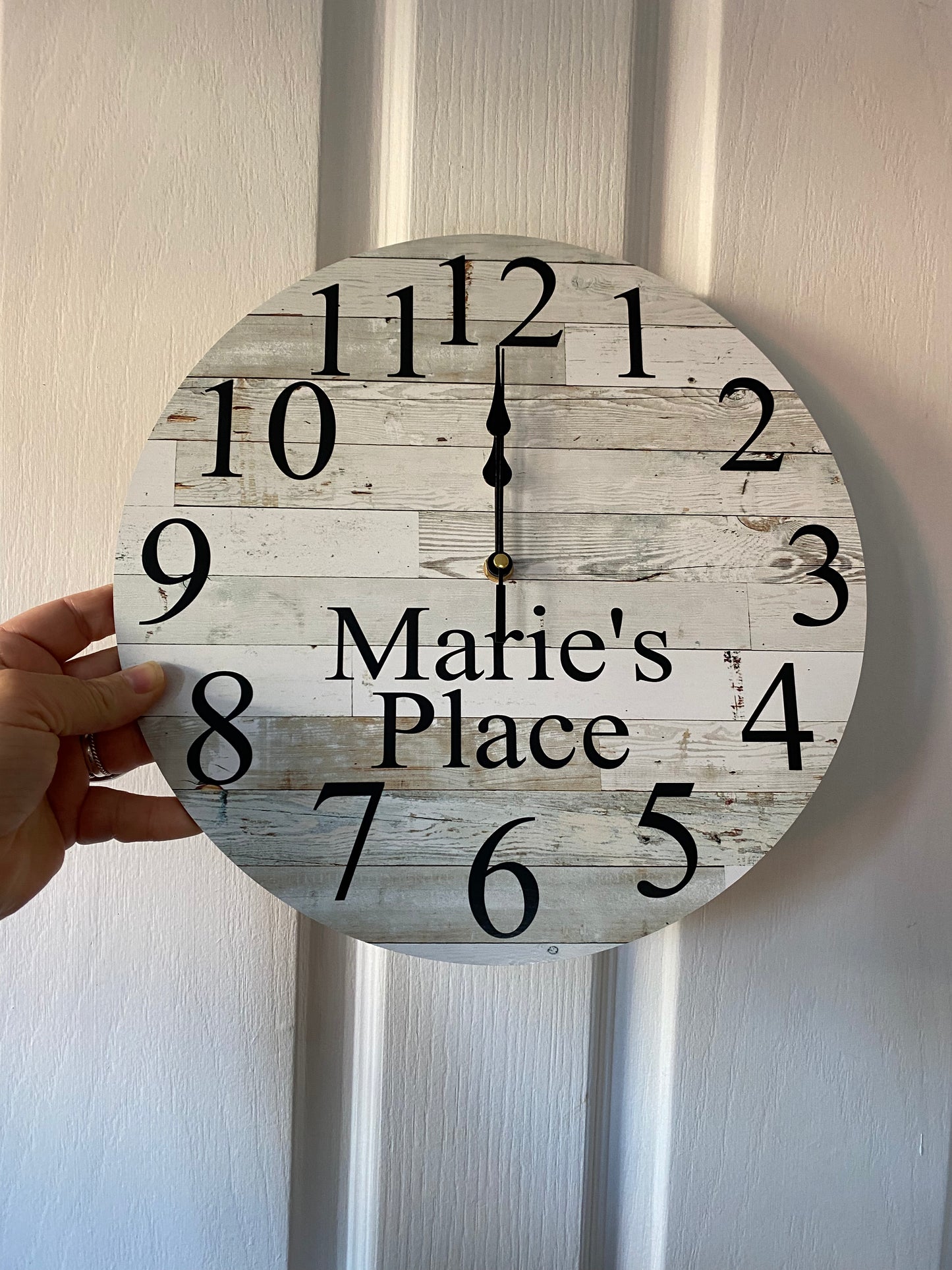 Custom Personalised Wooden Wall Clock 30cm 60cm - Aussie Made