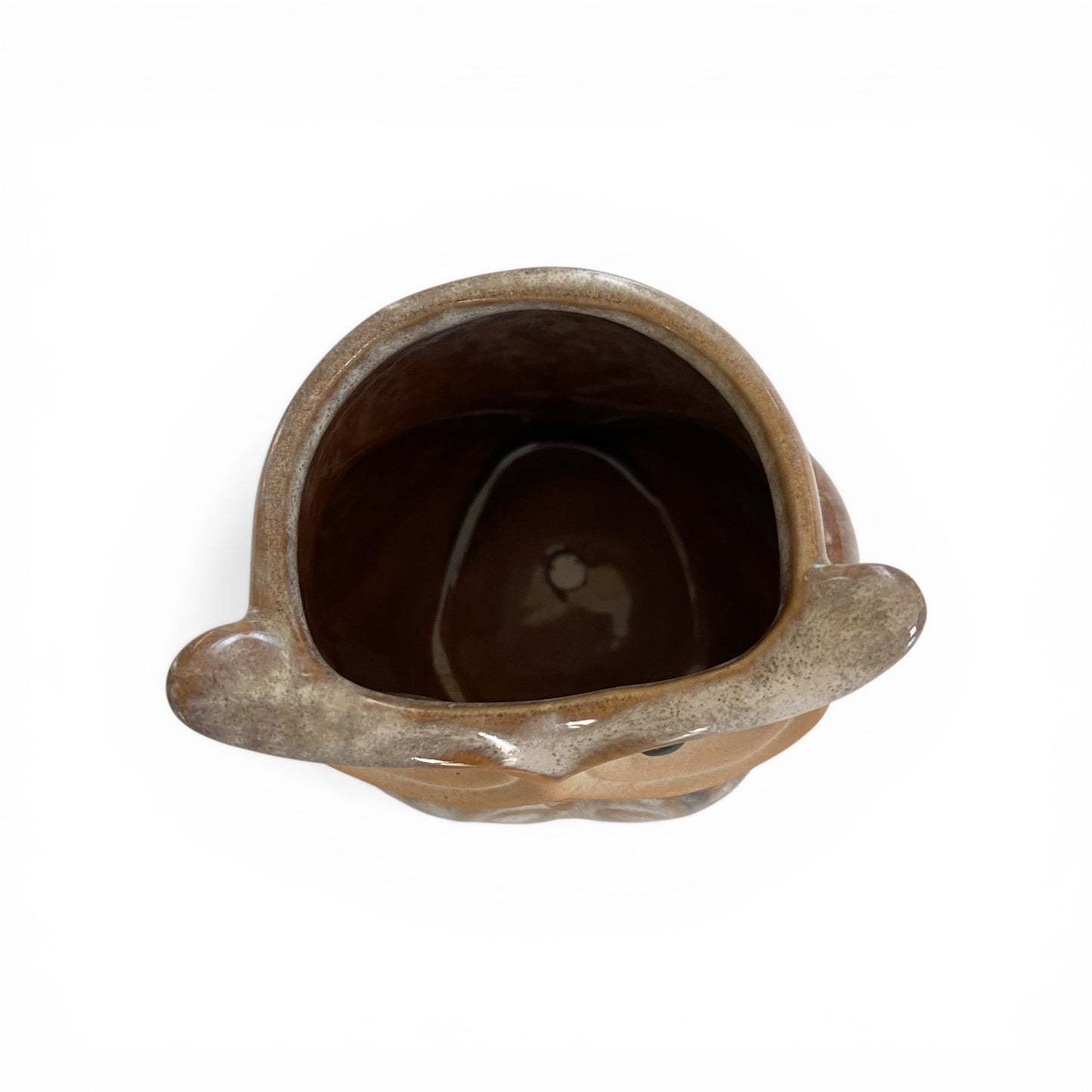 Owl Brown White Ceramic Plant Pot Planter | Succulent & Cactus Pot 8.5cm