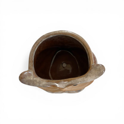 Owl Brown White Ceramic Plant Pot Planter | Succulent & Cactus Pot 8.5cm