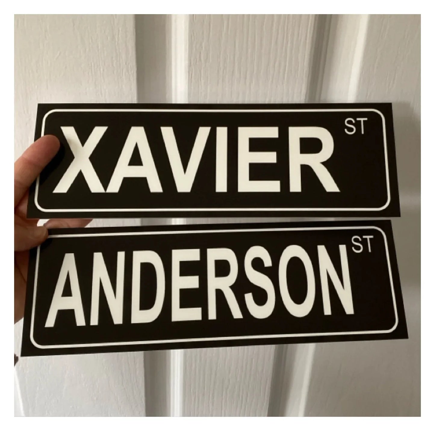 Street Black Custom Personalised Sign