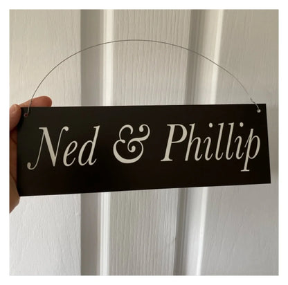 Black White Custom Personalised Outdoor Sign