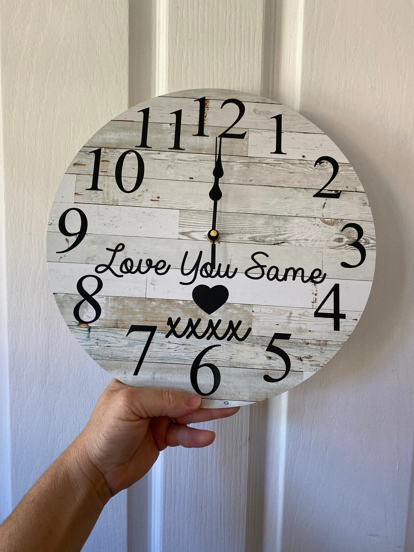 Custom Personalised Wooden Wall Clock 30cm 60cm - Aussie Made
