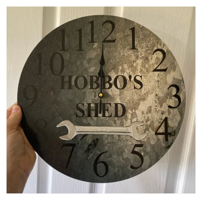 Clock Wall Garage Custom Personalised Aussie Made