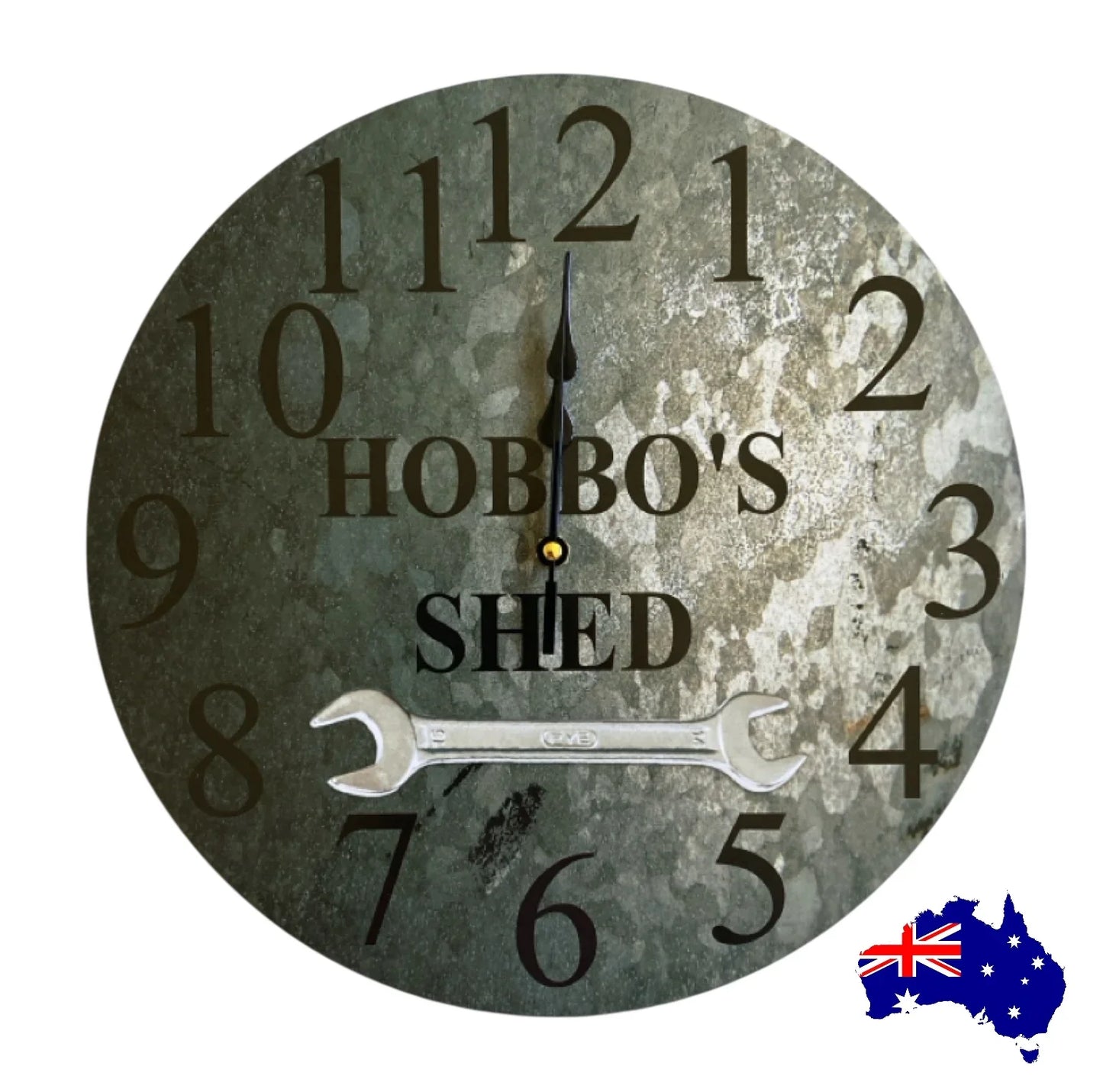 Clock Wall Garage Custom Personalised Aussie Made