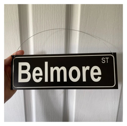 Street Black Custom Personalised Sign