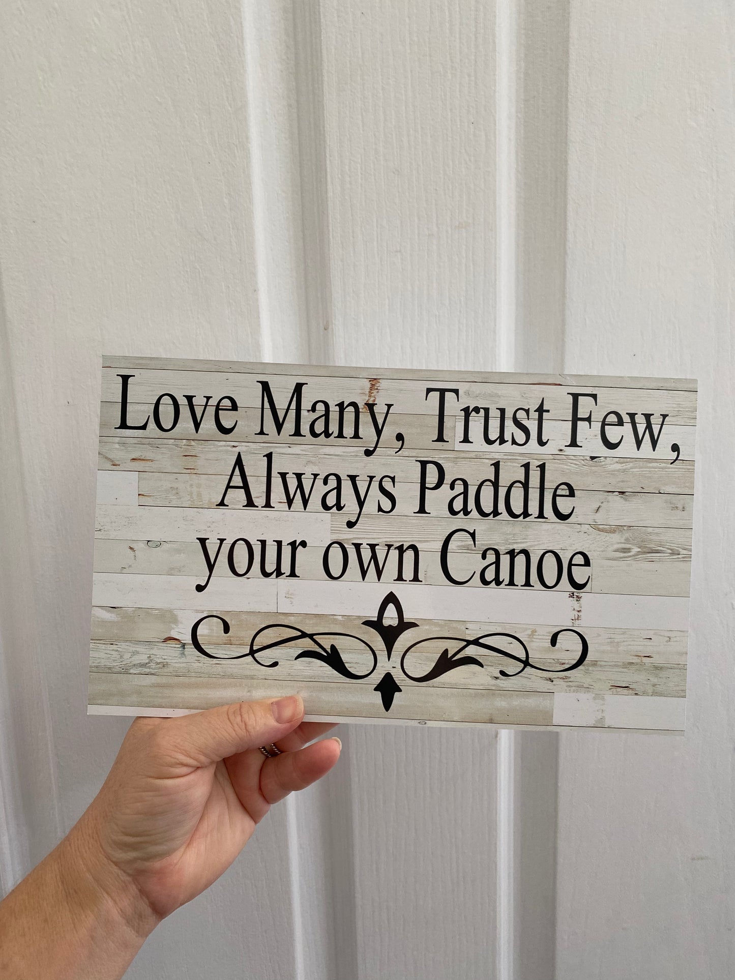 Custom White Wash Scroll Sign - Personalised Large Format Signage - Australian Made
