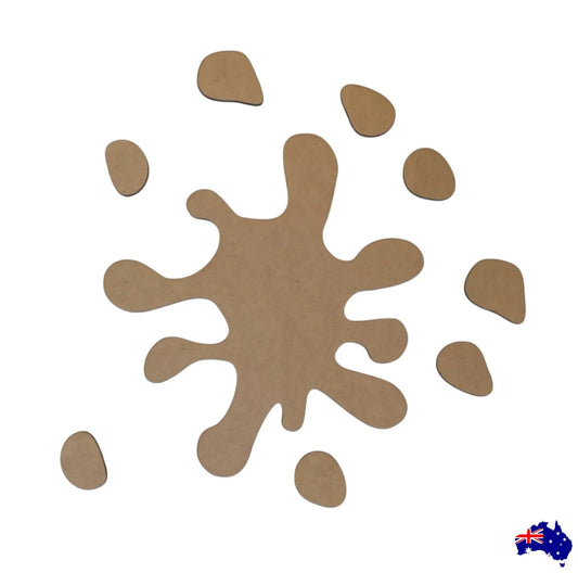 Splatter Splat Wooden MDF Acrylic Metal Steel Laser Cut Shape